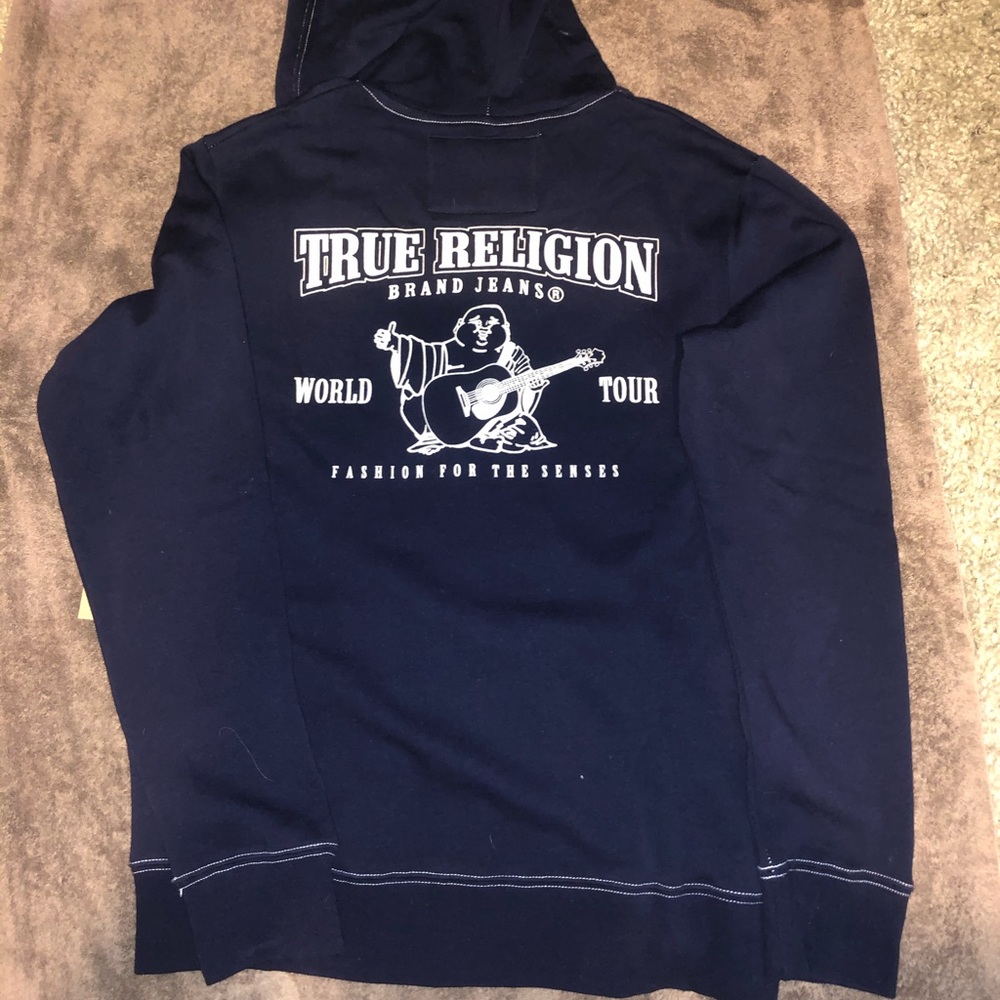 True Religion Classic Logo Zip Up Hoodie
